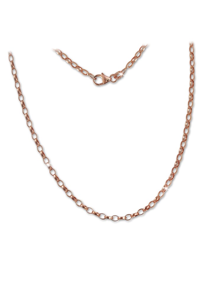 

Женское колье SilberDream из серебра 925 пробы с золотым покрытием (333 проба розового золота), овальная форма, приблизительно 45 см