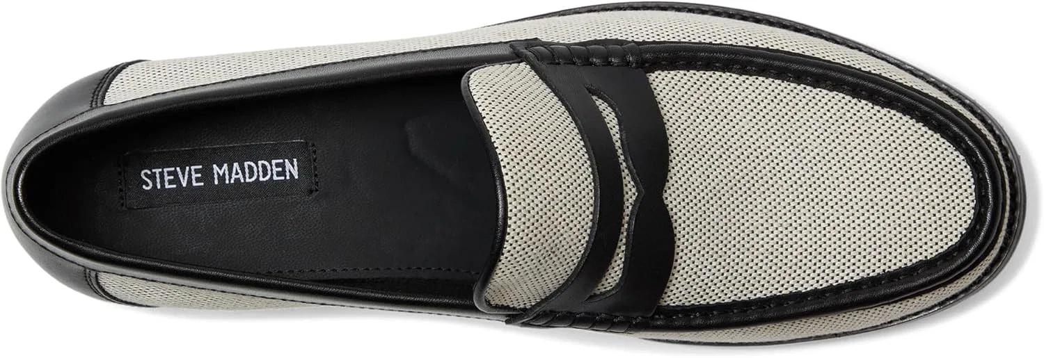 Лоферы Steve Madden, Black/Beige — фото 2