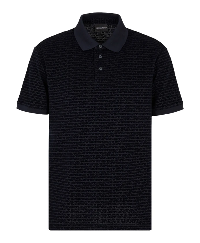 

Синяя рубашка поло em001283af10017fb229 Emporio Armani, синий