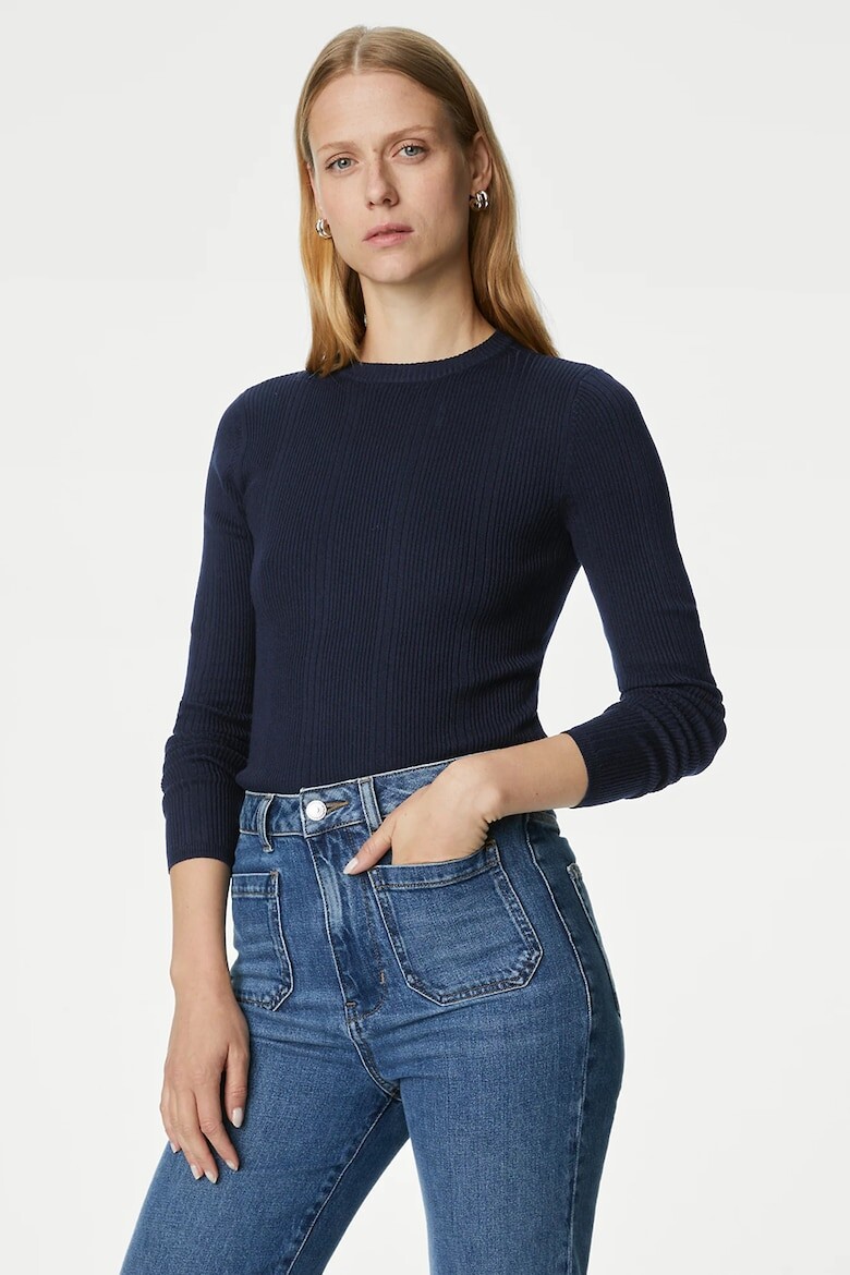 

Свитер с овальным вырезом Marks & Spencer, синий
