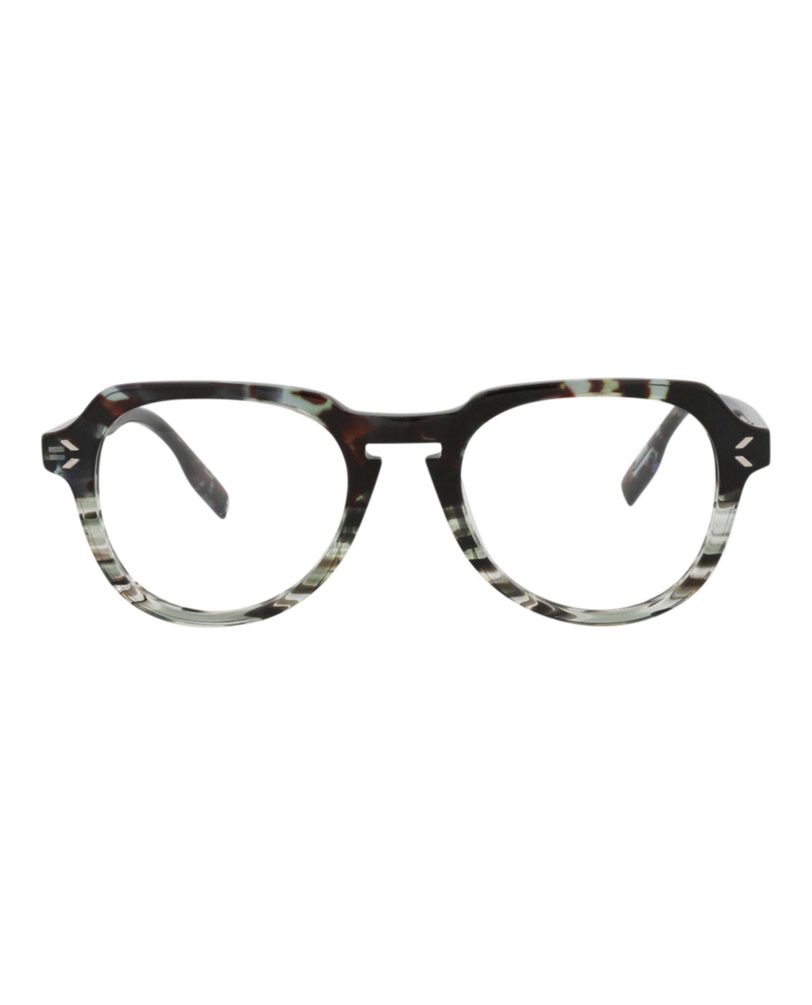 

Круглые ацетатные оптические оправы McQ Alexander McQueen, цвет havana green transparent