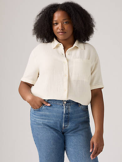 

Рубашка с коротким рукавом Darlene (размер плюс) Levi's, цвет Whisper White