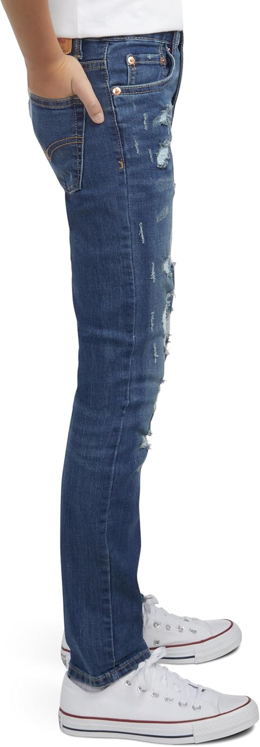Джинсы Levi's Boys 510 Skinny Fit Destructed, Paper Shredder — фото 3