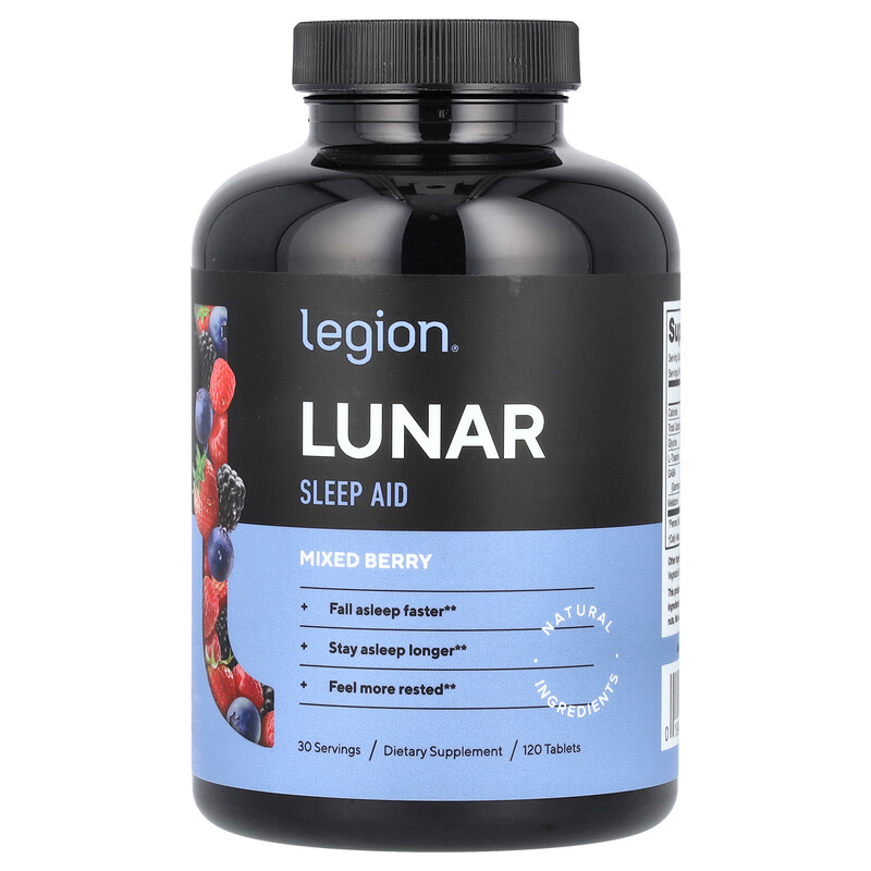 

Legion Athletics, Lunar, снотворное, ягодное ассорти, 120 таблеток