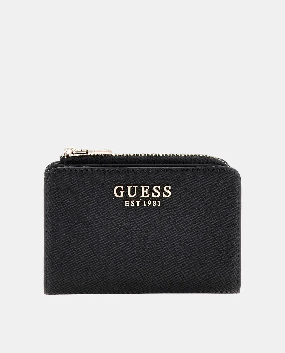

Кошелек для карт и монет с молнией и магнитной застежкой Guess, черный
