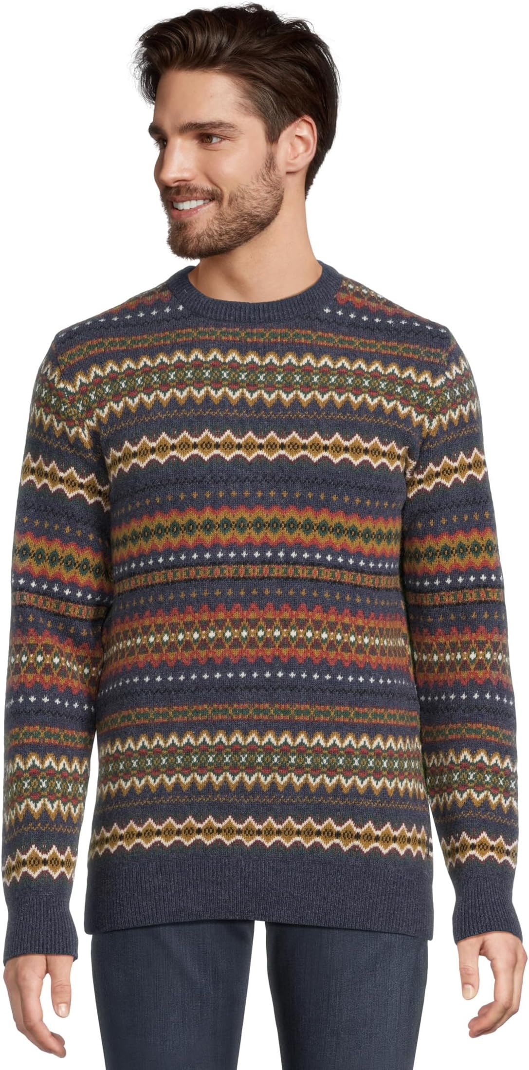 

Свитер Barbour Men's Case Fair Isle Crew Neck Sweater, Navy Marl