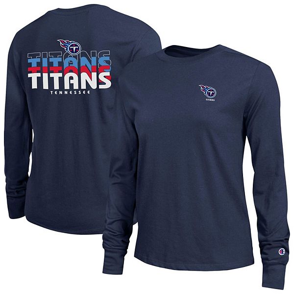 

Женская футболка с длинным рукавом Tennessee Titans navy Champion