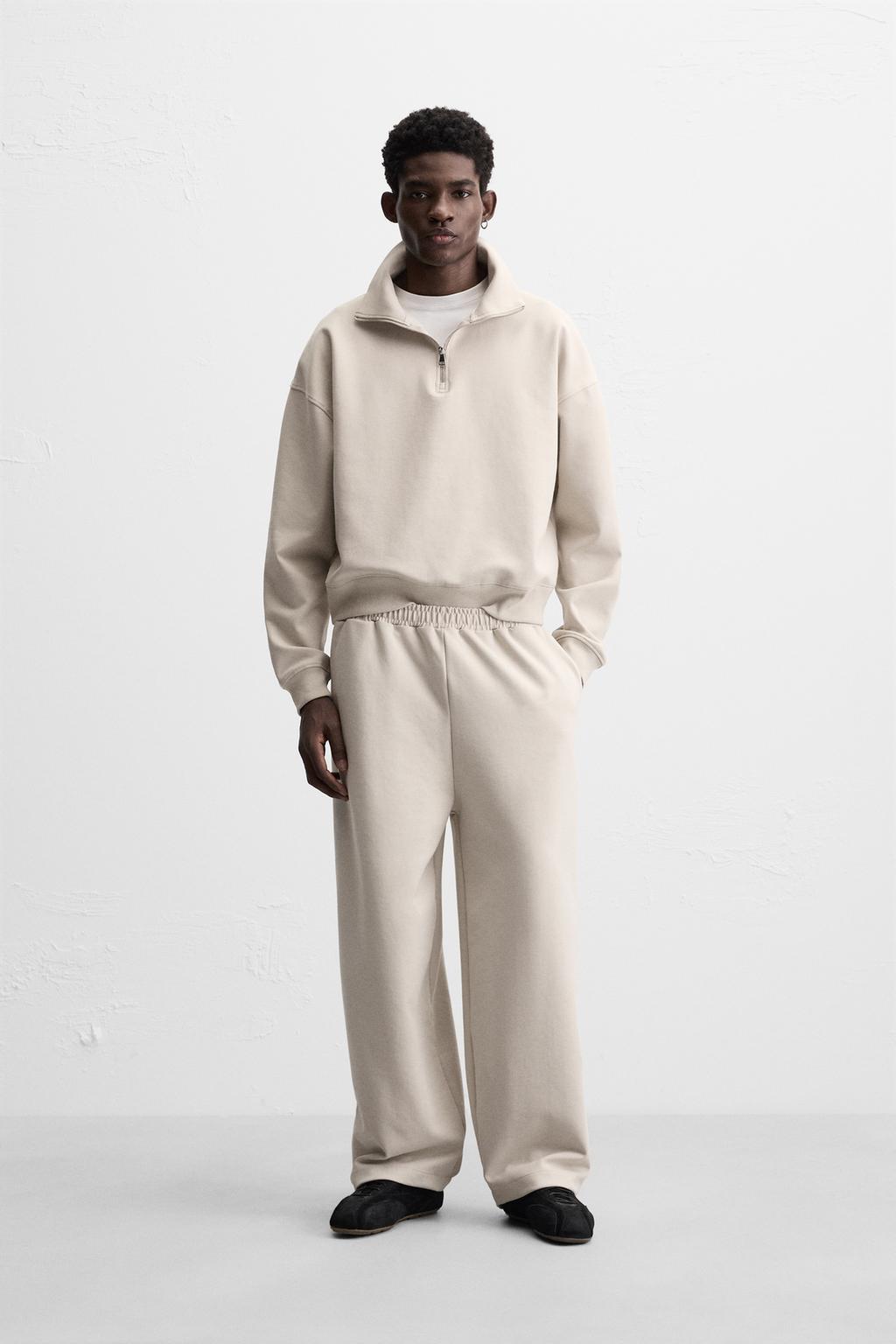 

Технические брюки для бега трусцой свободного покроя ZARA, цвет Stone