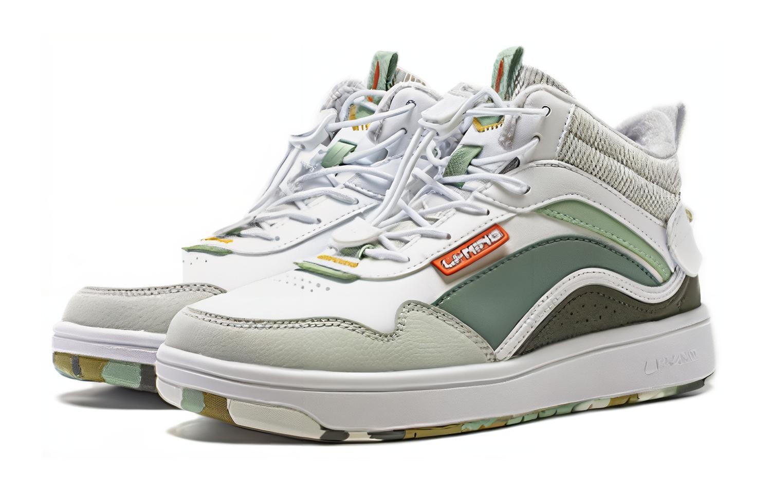 Коллекция Sports Life Kids Кроссовки для скейтбординга Kids Low-top Standard White / Ethereal Grey / Army Sail Green Lining Young, зеленый — фото 3