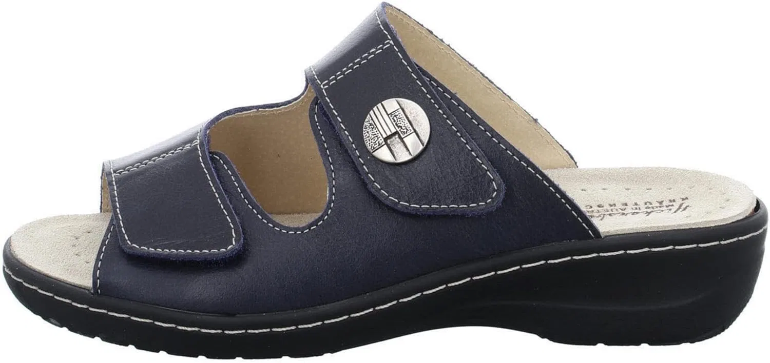 Hickersberger Kräuterschuhe Женские мюли-сандалии Hickersberger Milano из гладкой кожи, уютные домашние тапочки, однотонные мюли Hickesberger красного цвета со сменной стелькой Milano — фото 2