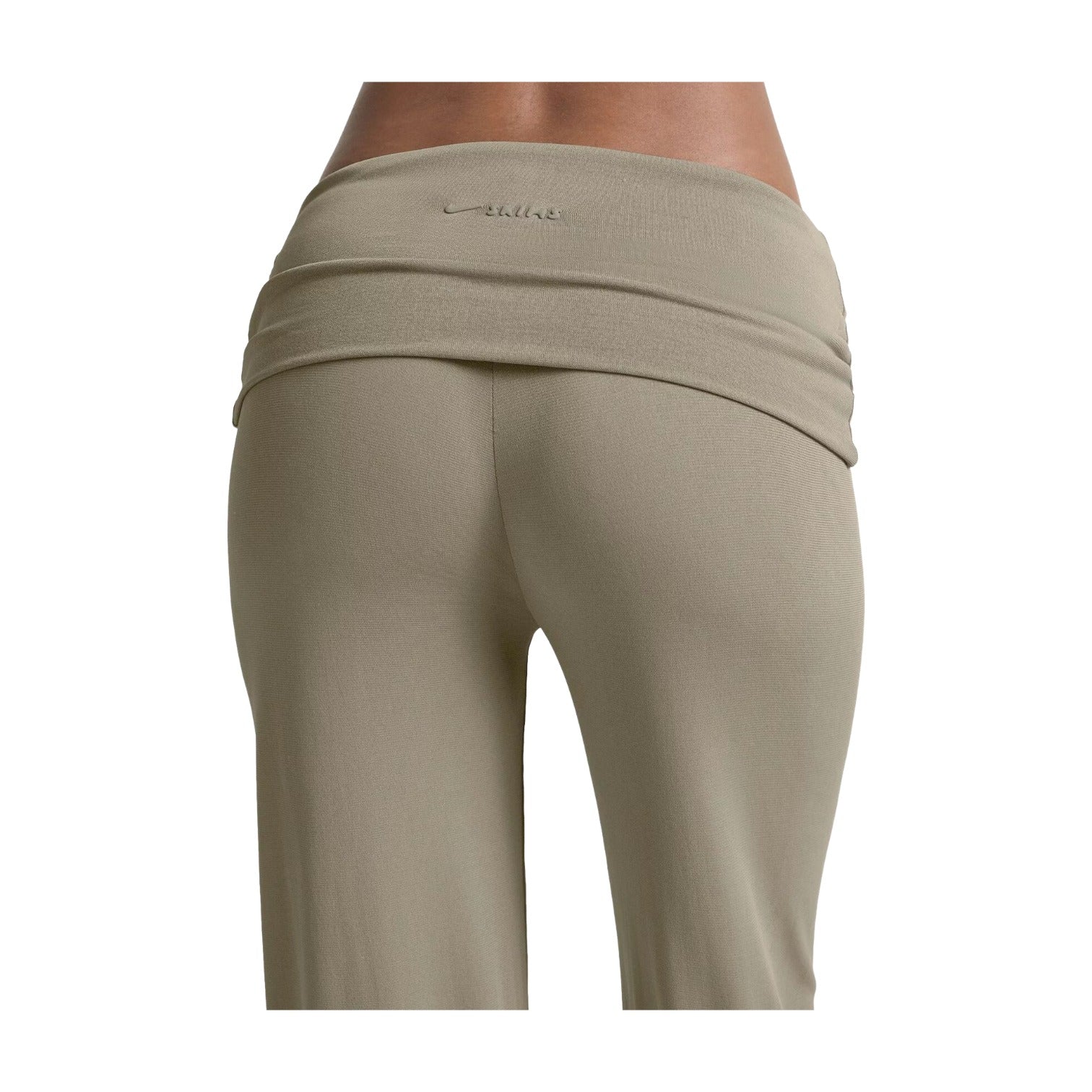 (WMNS) Брюки Nike x SKIMS Stretch Knit Foldover Wide Leg Pant 'Dune' — фото 3