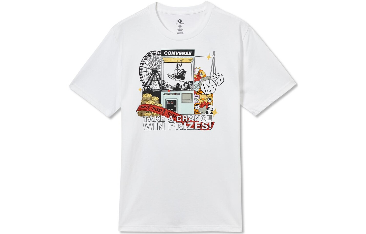 

Футболка ClawMachineTee мужская белая Converse, белый