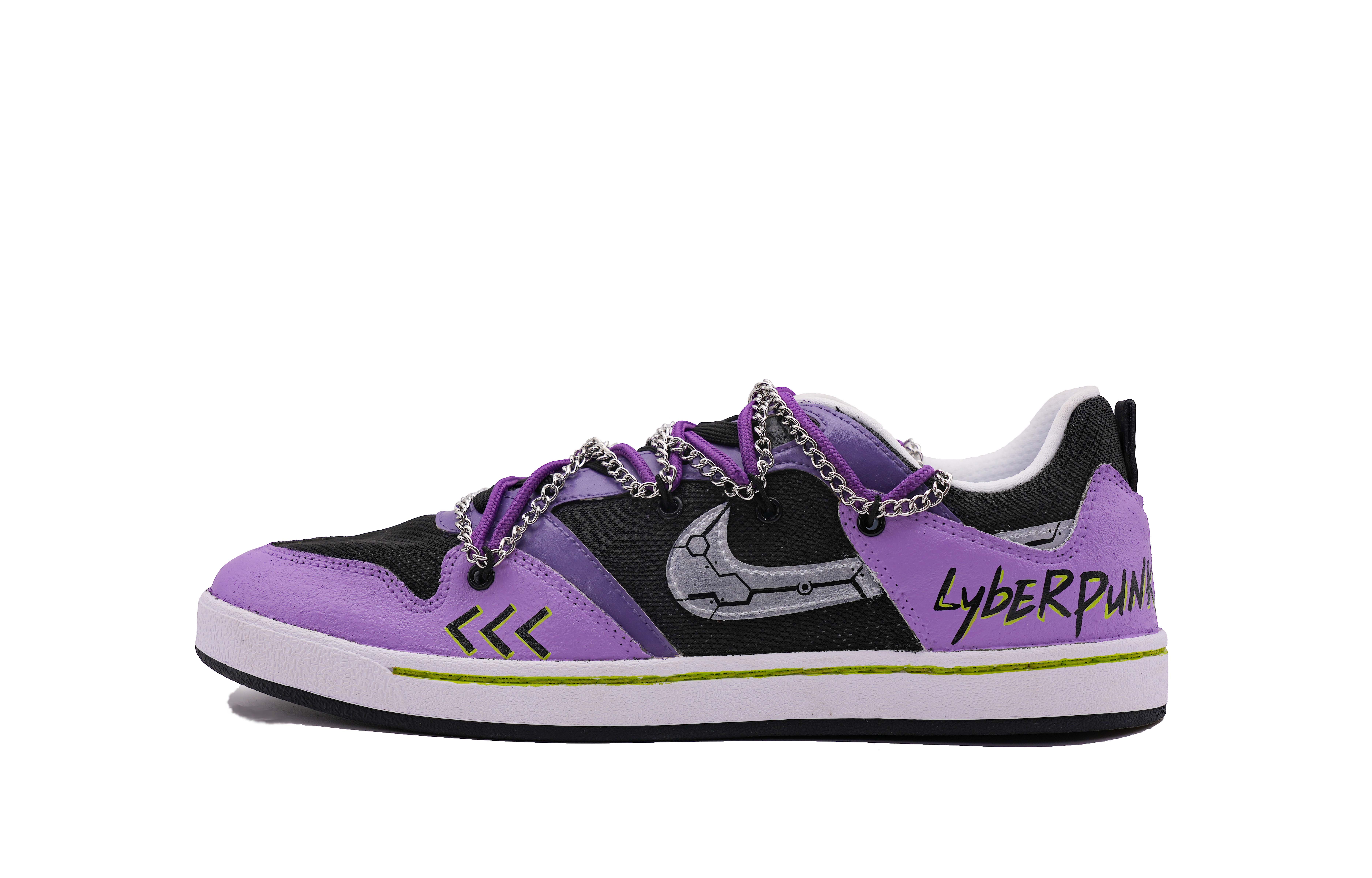 

Кроссовки Nike SB Alleyoop Skateboarding Shoes Men Low-top Black/Purple, фиолетовый