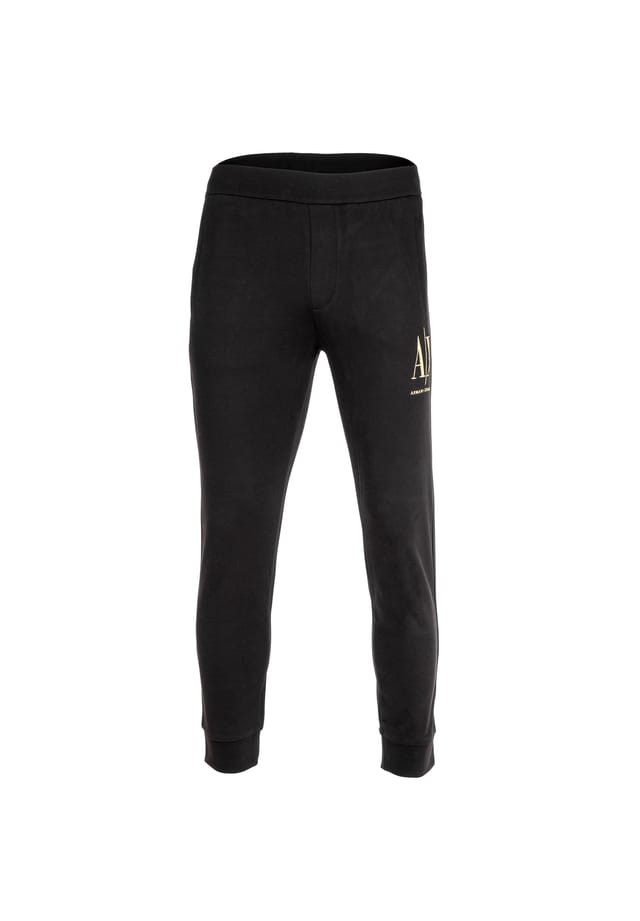 

Спортивные штаны - домашняя одежда спортивные штаны логотип хлопок Armani Exchange, черный