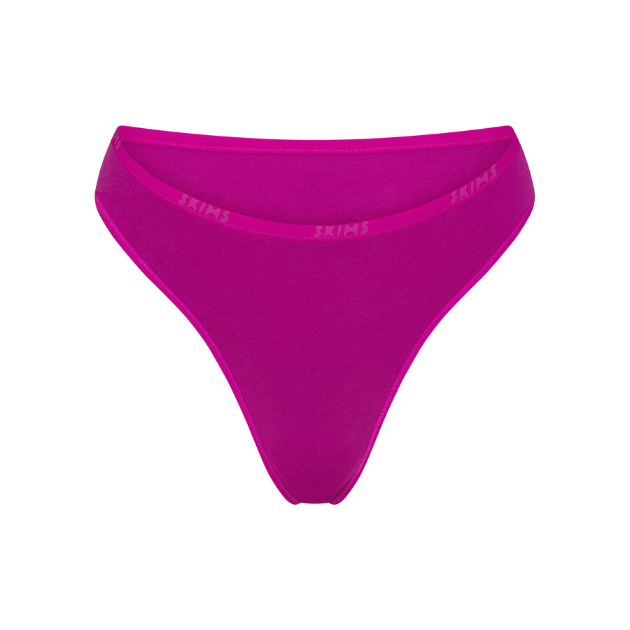 

Бикини с высоким бегуном SKIMS Cotton Logo, цвет Lollipop