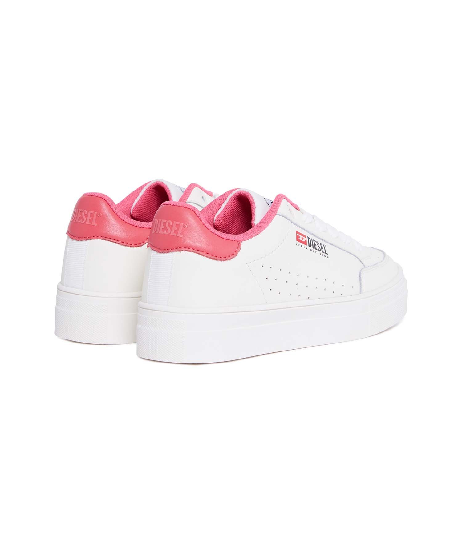 Детские кроссовки с одним фирменным логотипом. Diesel, white — фото 3
