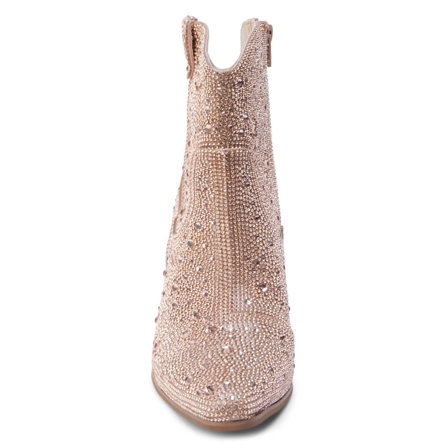 Женские ботильоны Harlow Rhinestone Western Ankle Boots из розового золота Matisse — фото 4