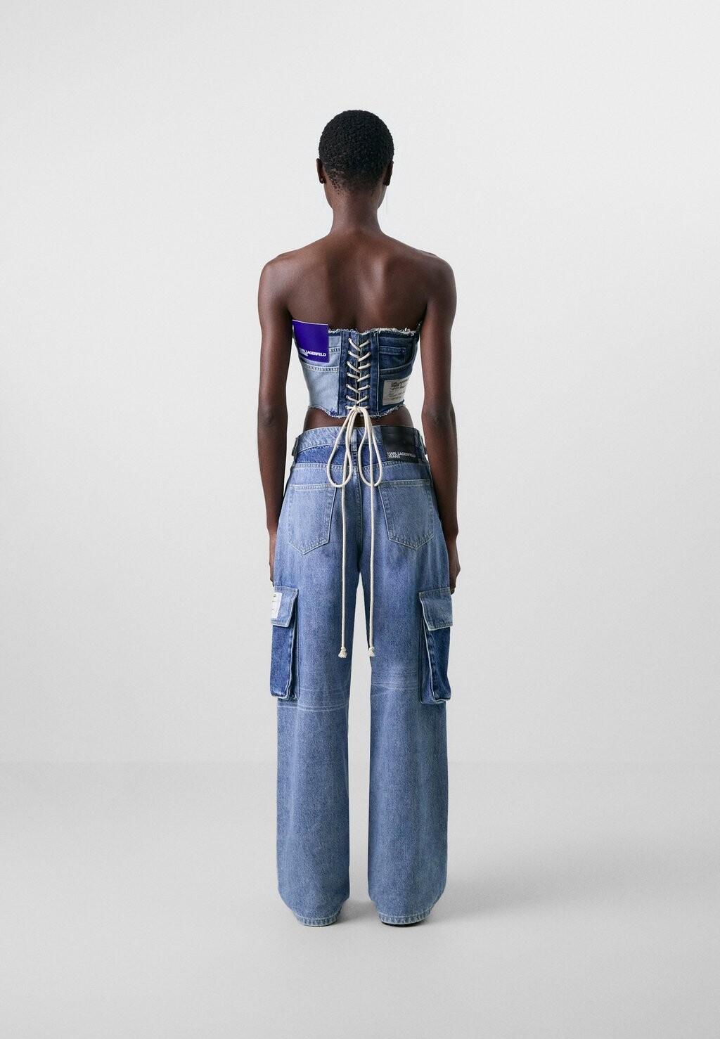 

Джинсы свободного кроя ATELIER BAGGY Karl Lagerfeld Jeans, синий деним