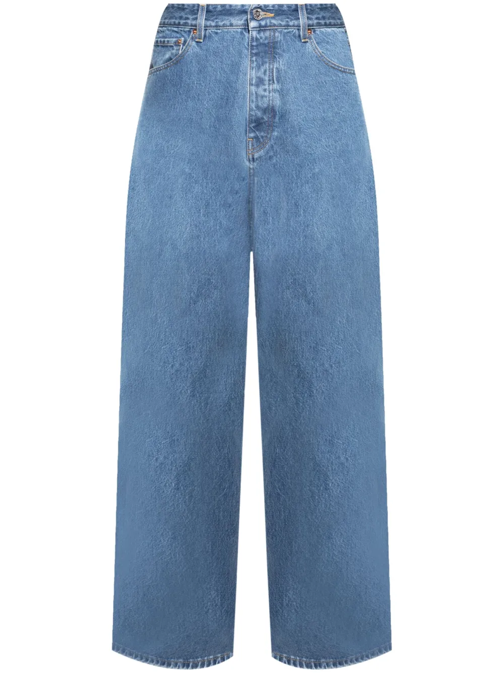 

Широкие джинсы с логотипом VETEMENTS, синий