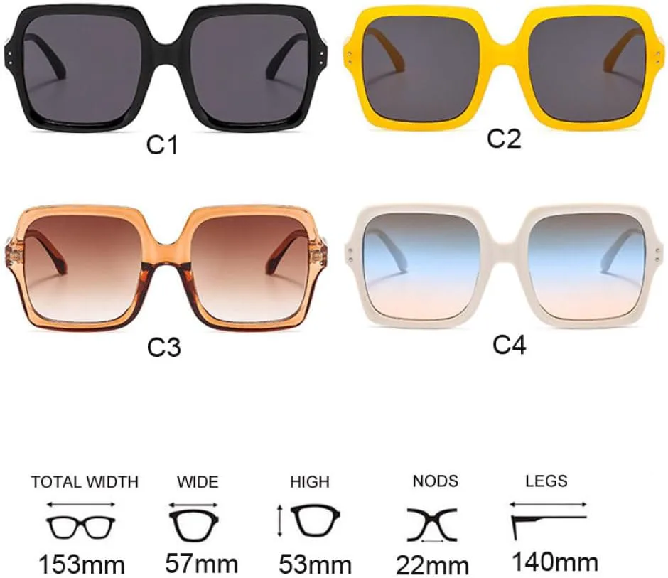 

MUTYNE Модные белые квадратные солнцезащитные очки для женщин, роскошные прозрачные градиентные линзы, ретро-солнцезащитные очки с защитой от УФ-излучения UV400, 4