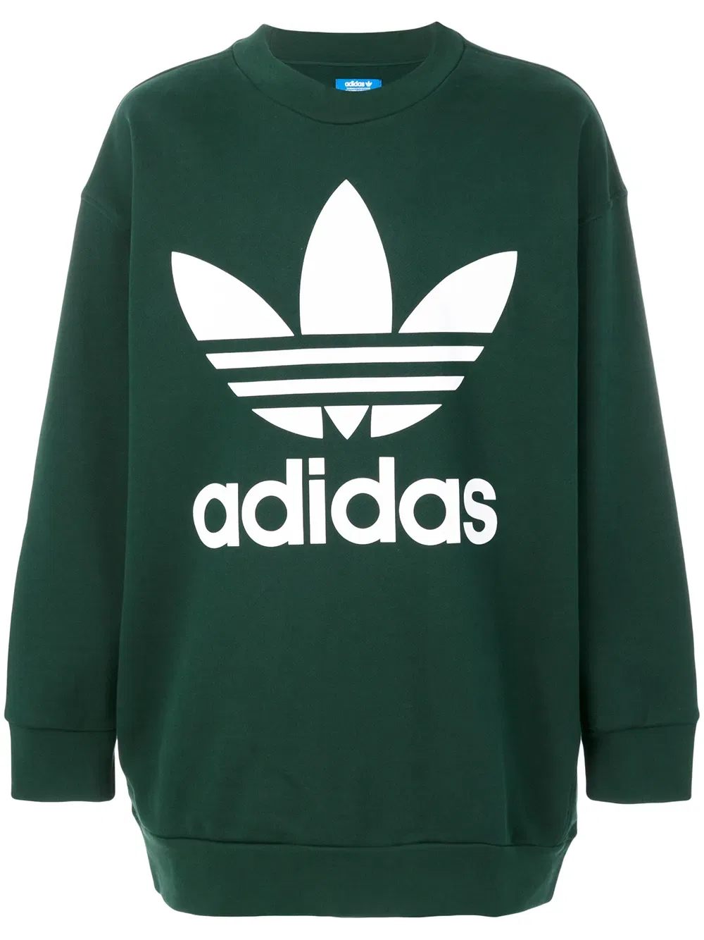 Толстовка с круглым вырезом Adidas, зеленый