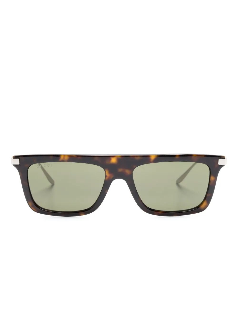 

Солнцезащитные очки в прямоугольной оправе с логотипом Gucci Eyewear, коричневый