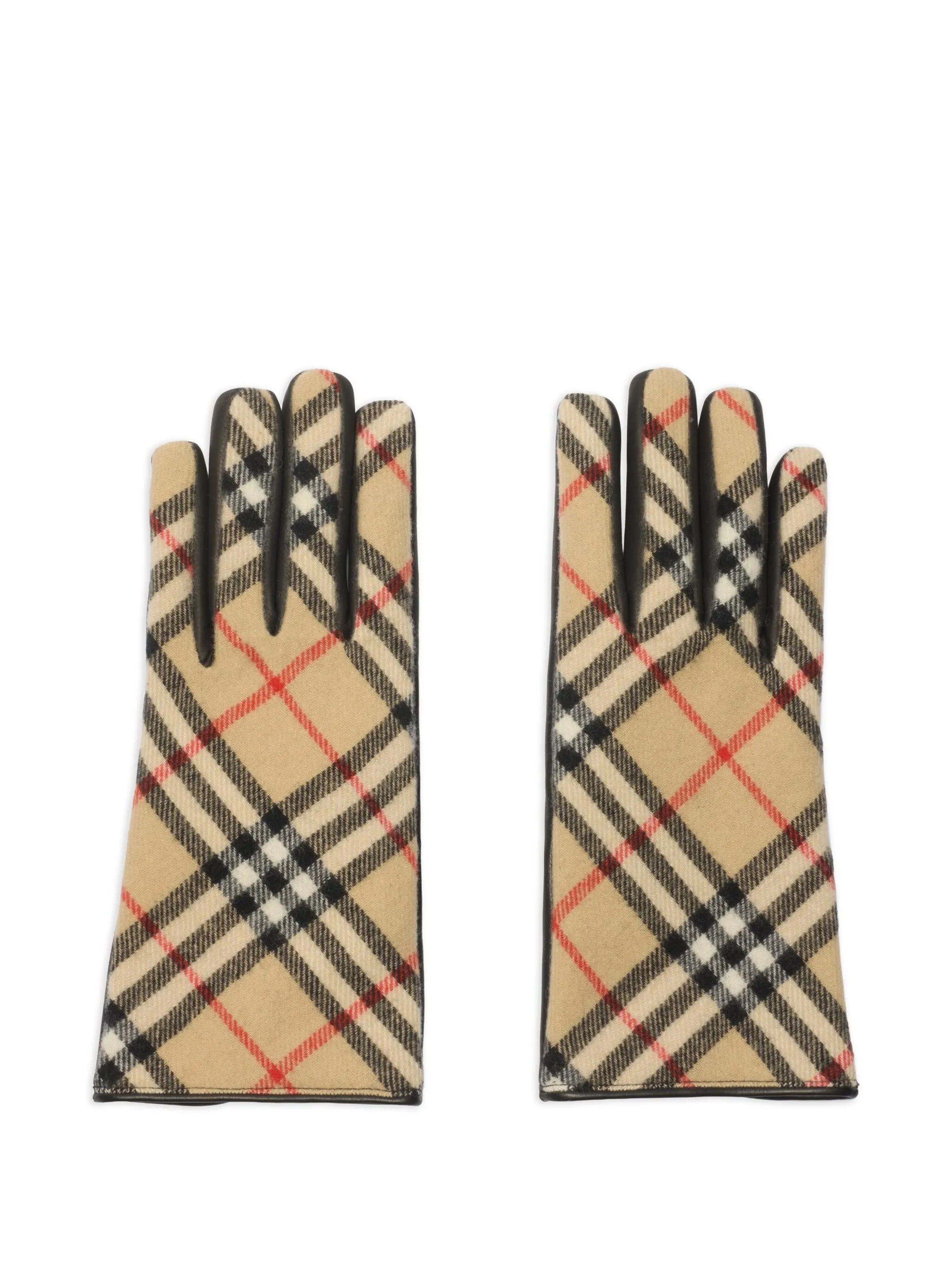 

Перчатки в клетку Burberry, бежевый