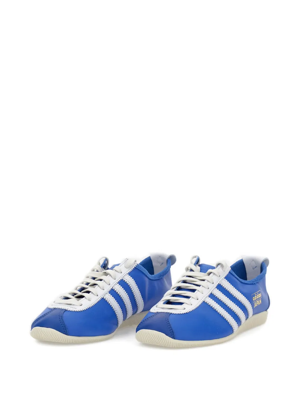 Японские кожаные кроссовки с тремя полосками Adidas, синий — фото 2