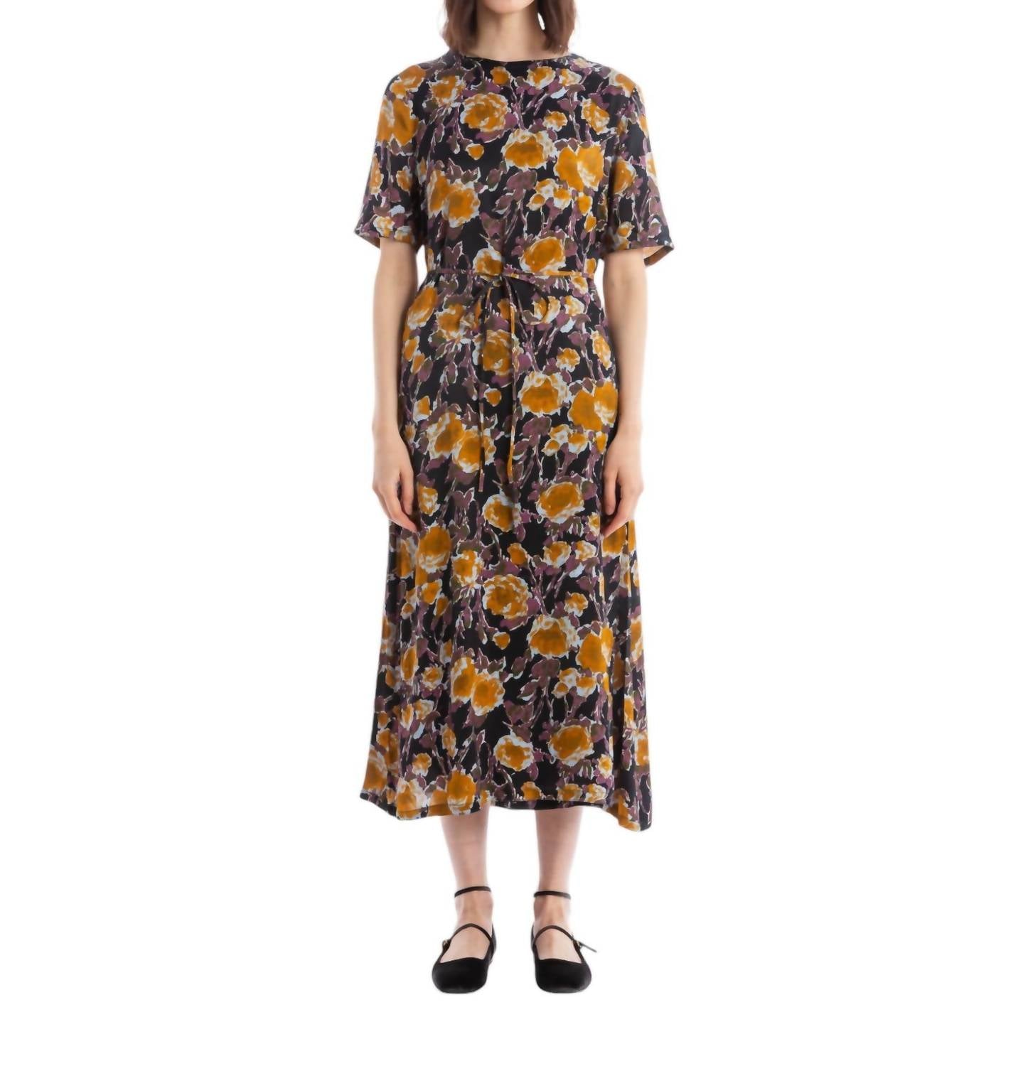 

Платье Lola Midi с золотыми розами No. 6, цвет gold roses