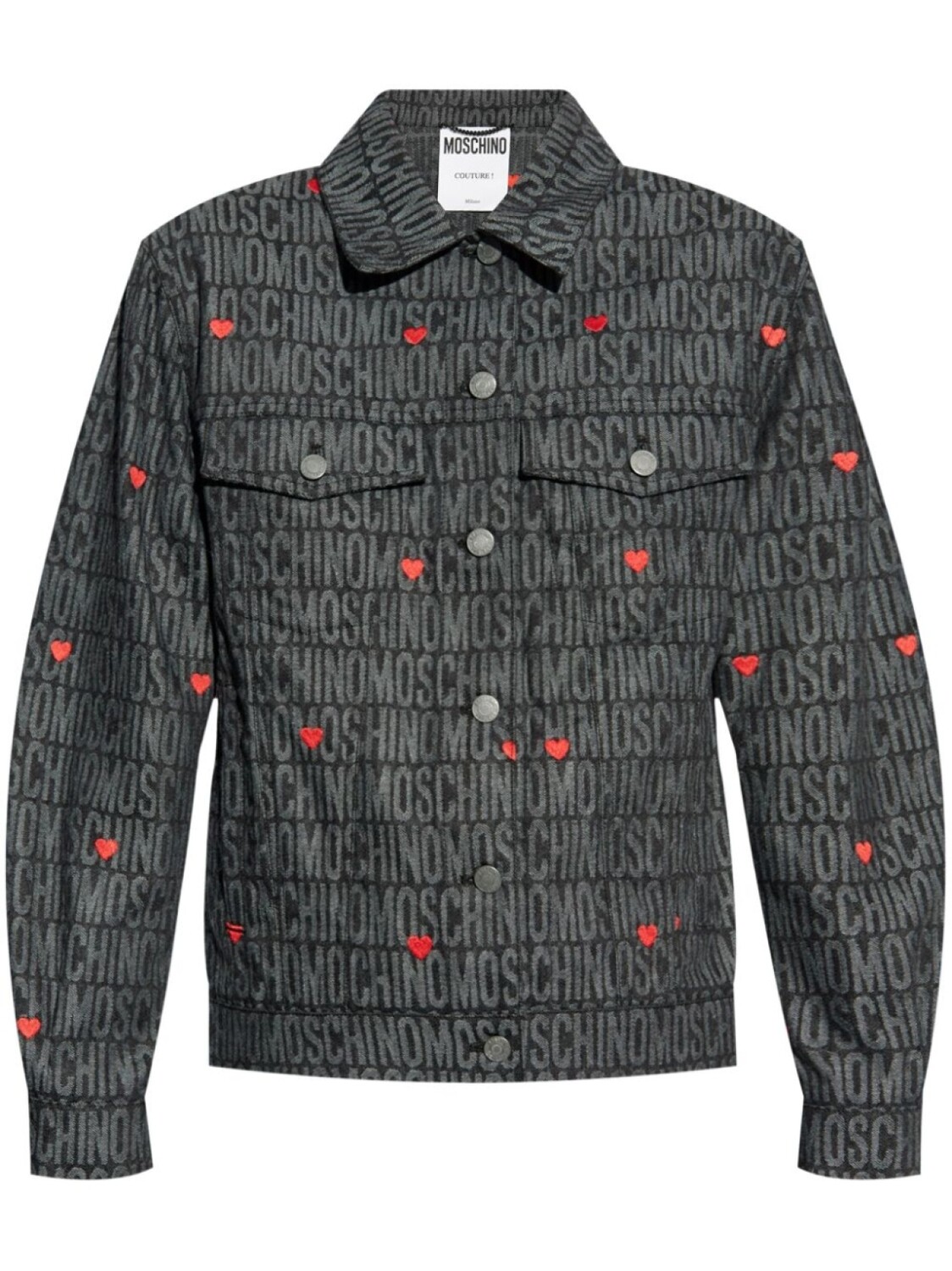 

Moschino куртка с жаккардовым логотипом, черный
