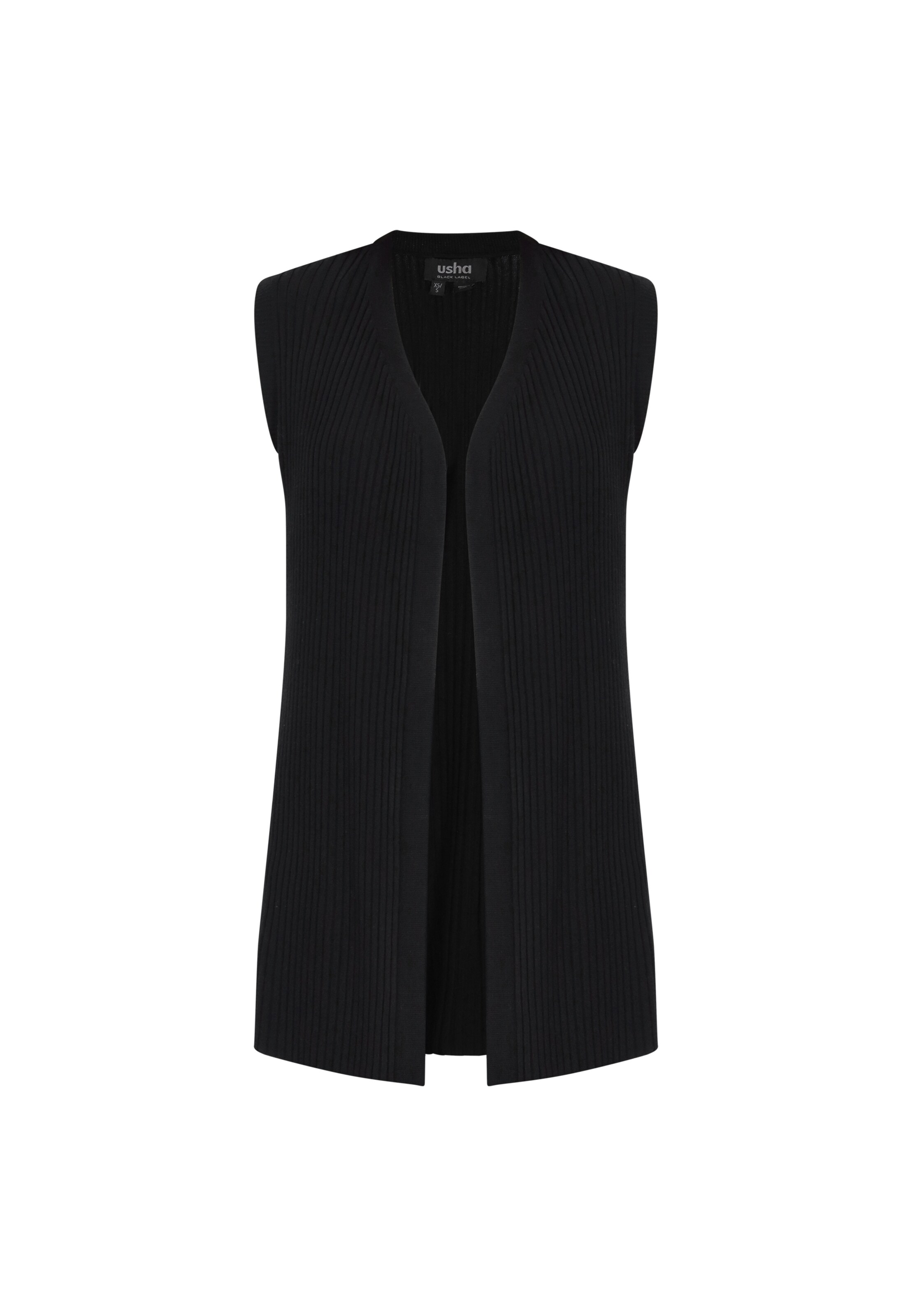 

Usha BLACK LABEL Вязаный жилет 'Classic' в черном цвете