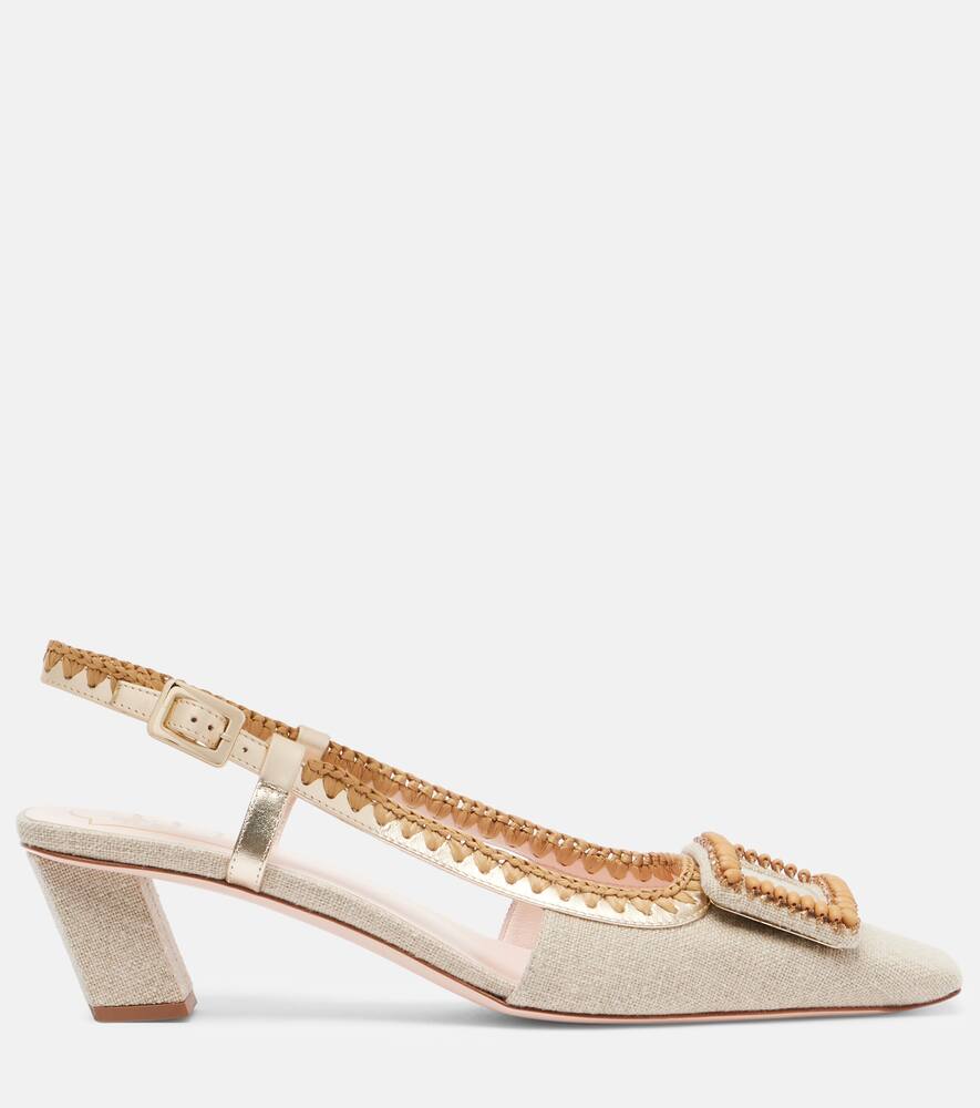 Туфли-лодочки Belle Vivier с декором Roger Vivier, C803(Corda)+G005(Oro Chi) — фото 4