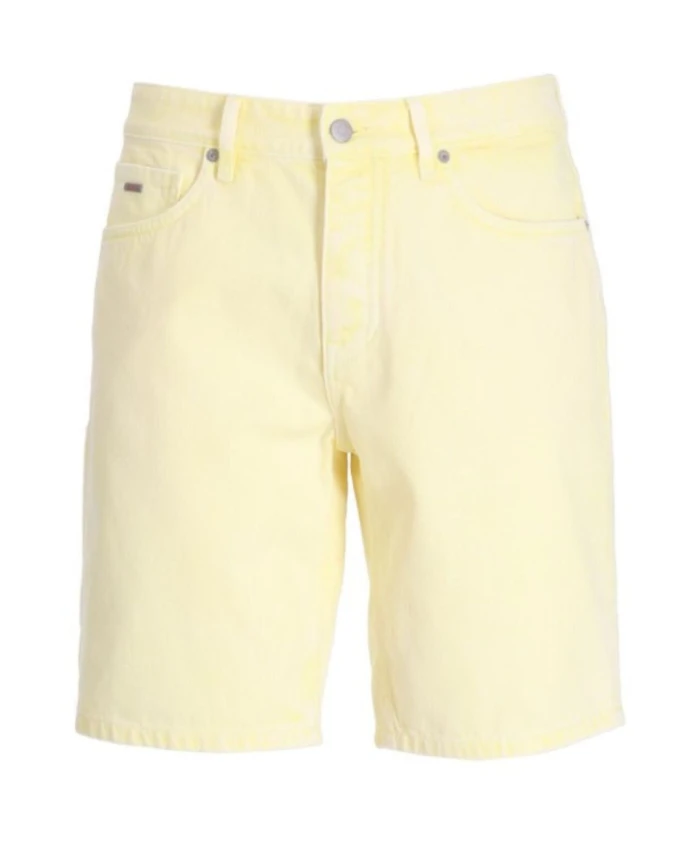 

Желтые хлопковые мужские шорты Hugo, желтый