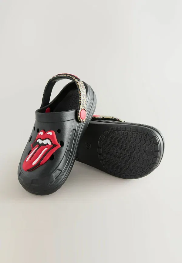 Сланцы Regular fit the rolling stones pool slides Next, черный — фото 3