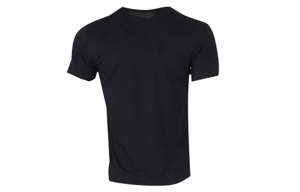 Футболка pro solid color casual printing round neck pullover short sleeve black Nike, черный — фото 2