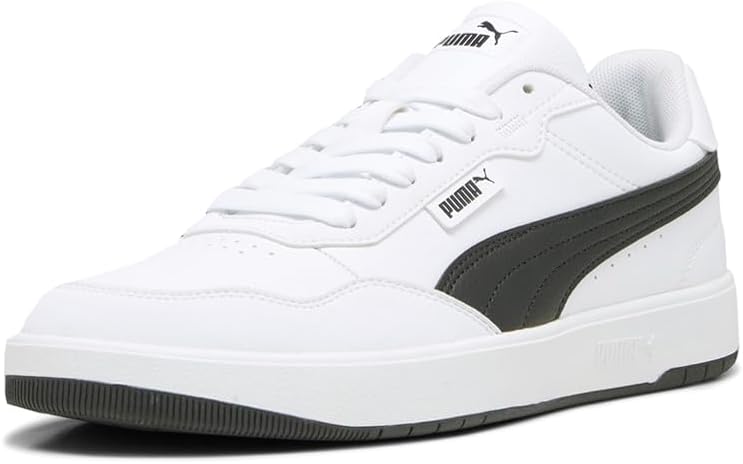 Мужские кроссовки PUMA Court Ultra Lite на шнуровке для повседневной носки - белые — фото 2