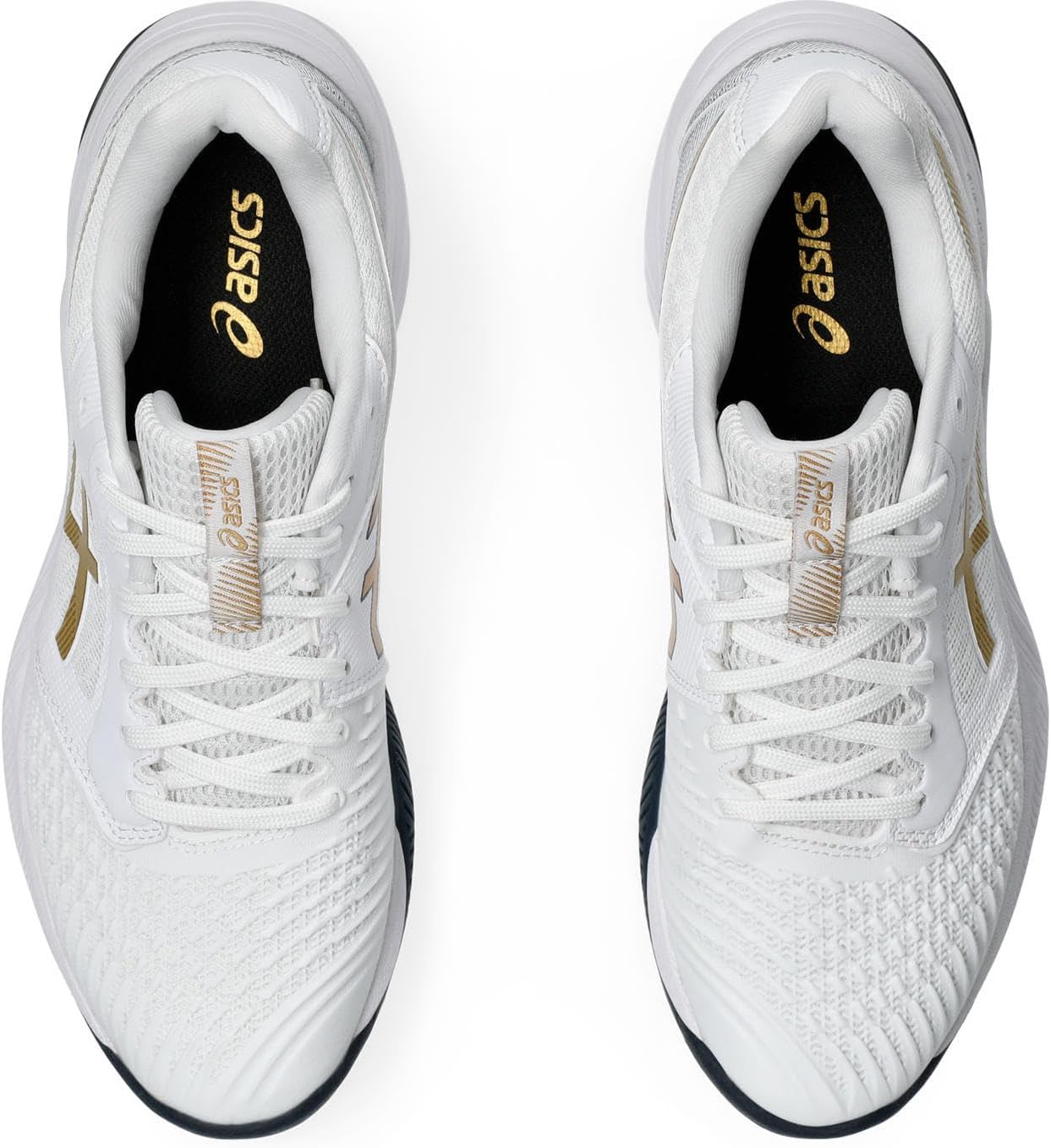Кроссовки ASICS Netburner Ballistic FF 3 Volleyball Shoe, White/Pure Gold — фото 2