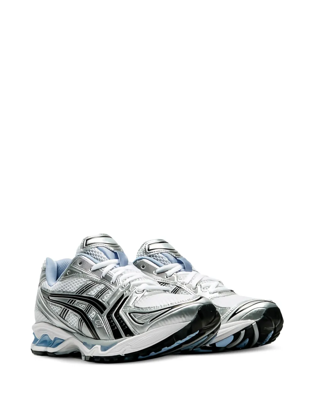 Кроссовки Gel-Kayano 14 White/Blue ASICS, серебяный — фото 2