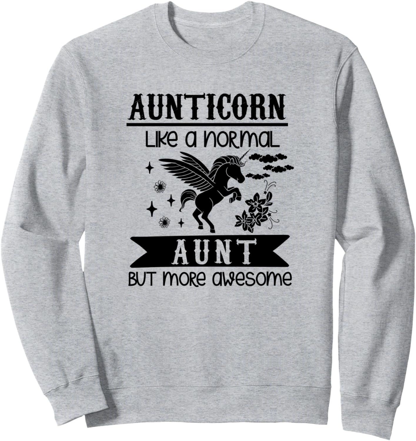 

Забавная толстовка для любительницы единорогов и тетушек Aunticorn Like A Normal Aunt, серый