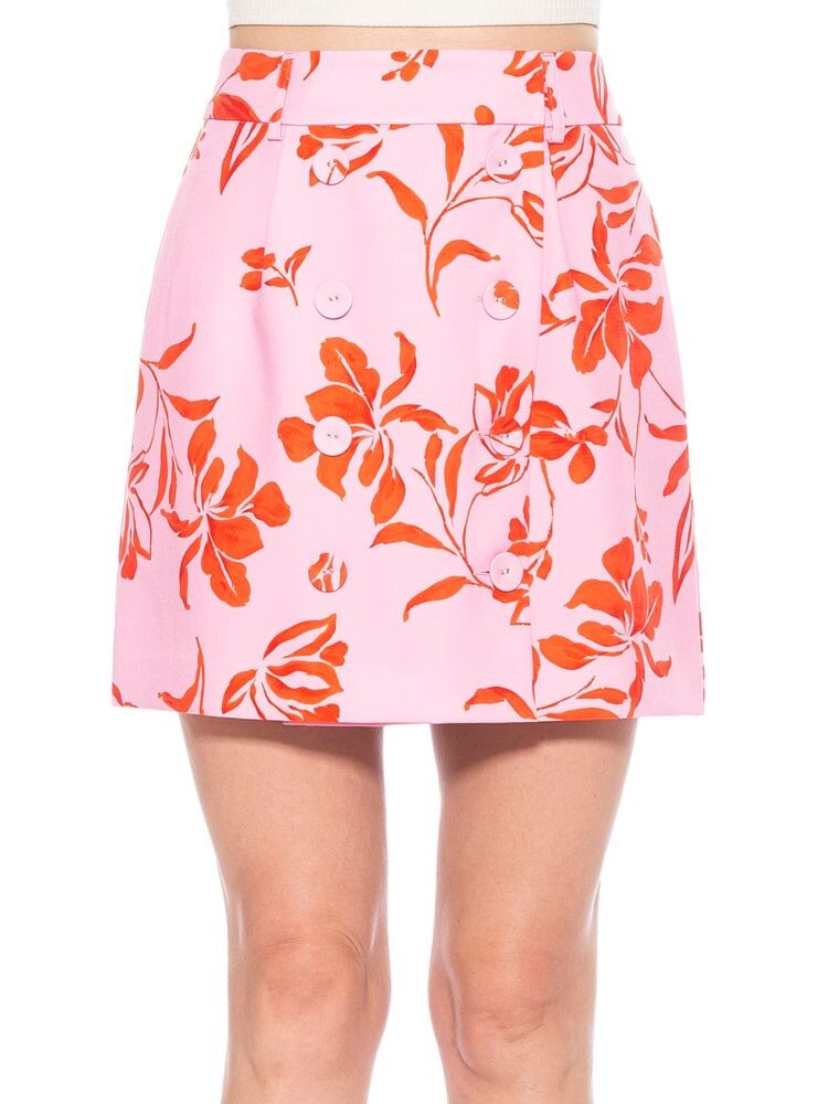 

Двубортная мини-юбка Cyrus Alexia Admor, цвет Pink Floral