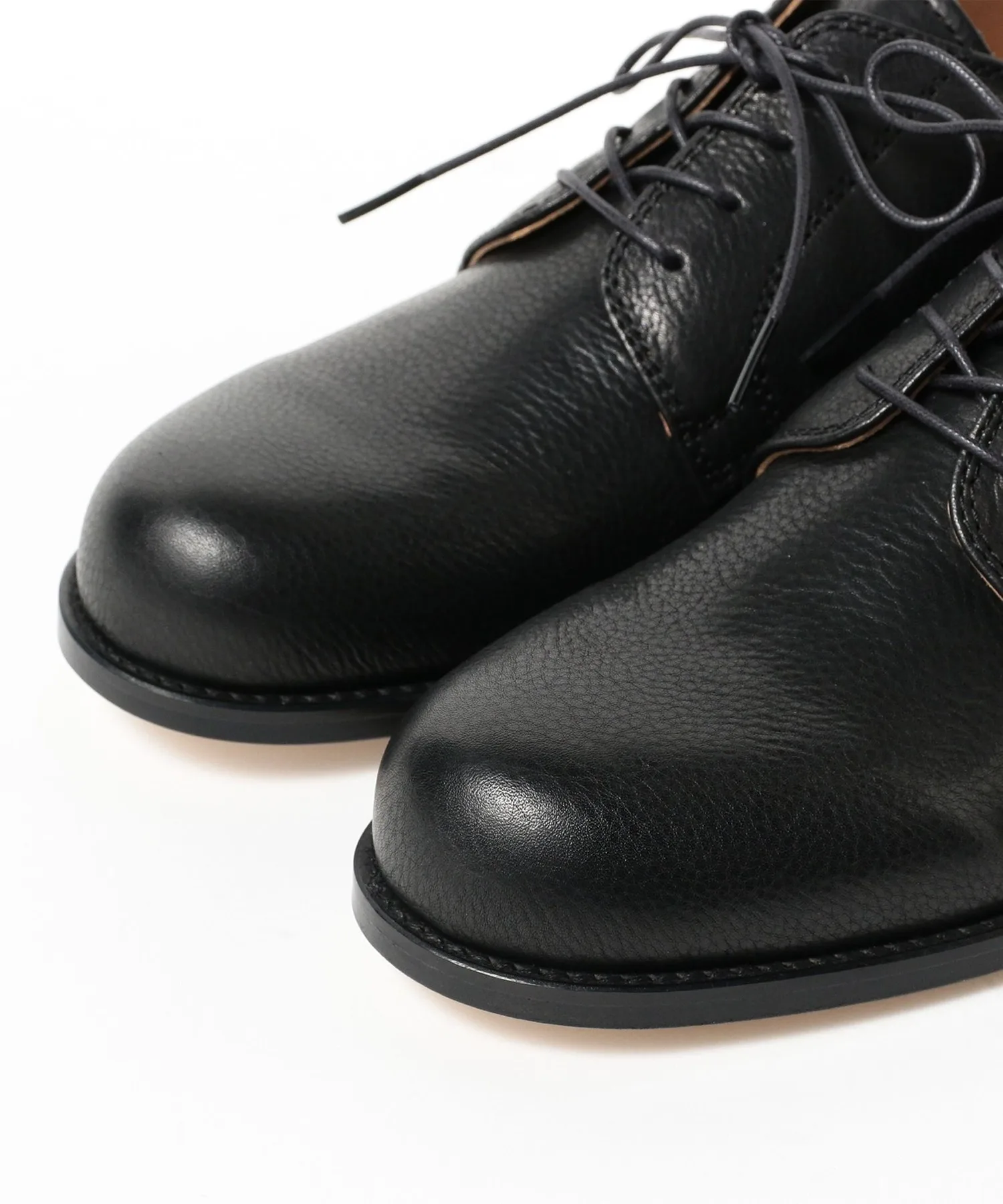 Мужские туфли из натуральной кожи ARCOLLETTA PADRONE 4EYE PLAIN TOE черные — фото 3