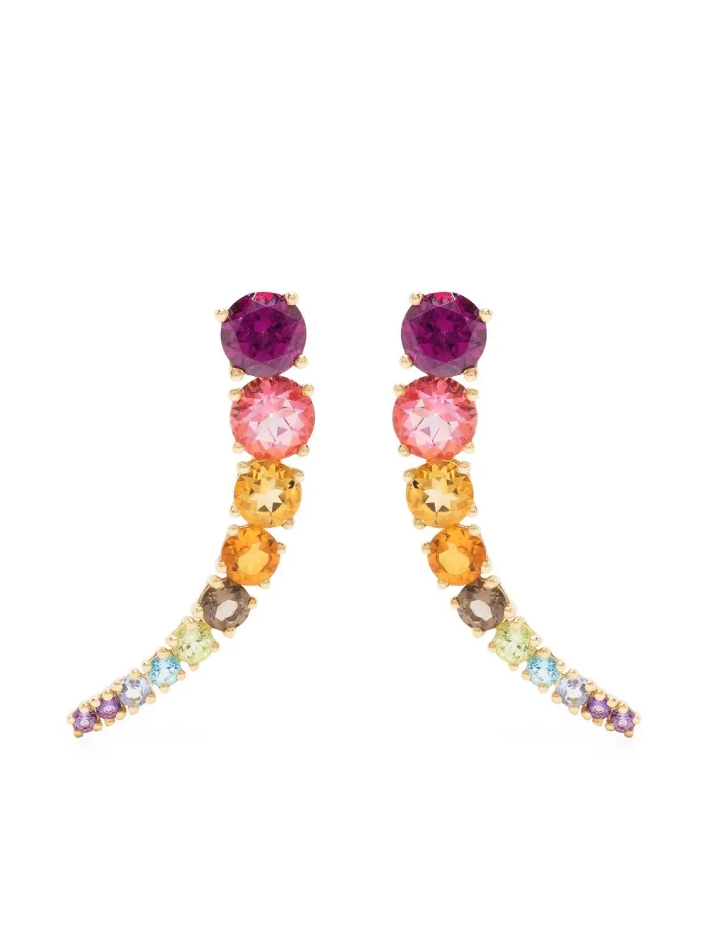 

Серьги из желтого золота с камнями Brumani, золотой