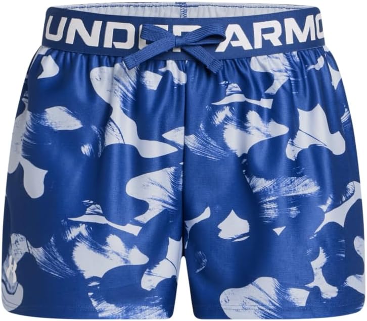 

Шорты с принтом для девочек от Under Armour Play Up - большие размеры, (433) Tech Blue/Nimbus Blue/White