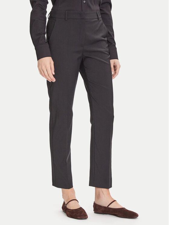 

Брюки из ткани slim fit Canon 2525136171 Weekend Max Mara, чёрный