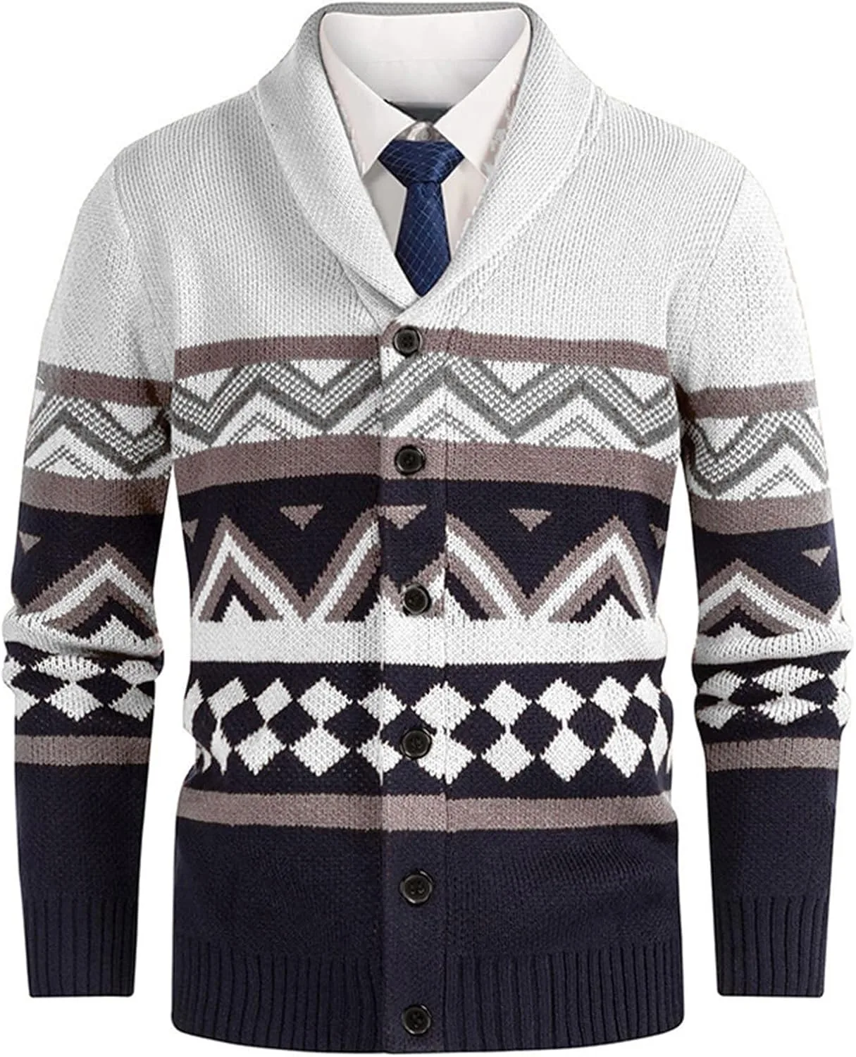 

Мужской свитер с круглым вырезом Casual Textured Knitted Thermal