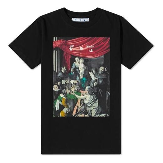 

Футболка fw20 caravag painting short sleeve slim Off-White, черный