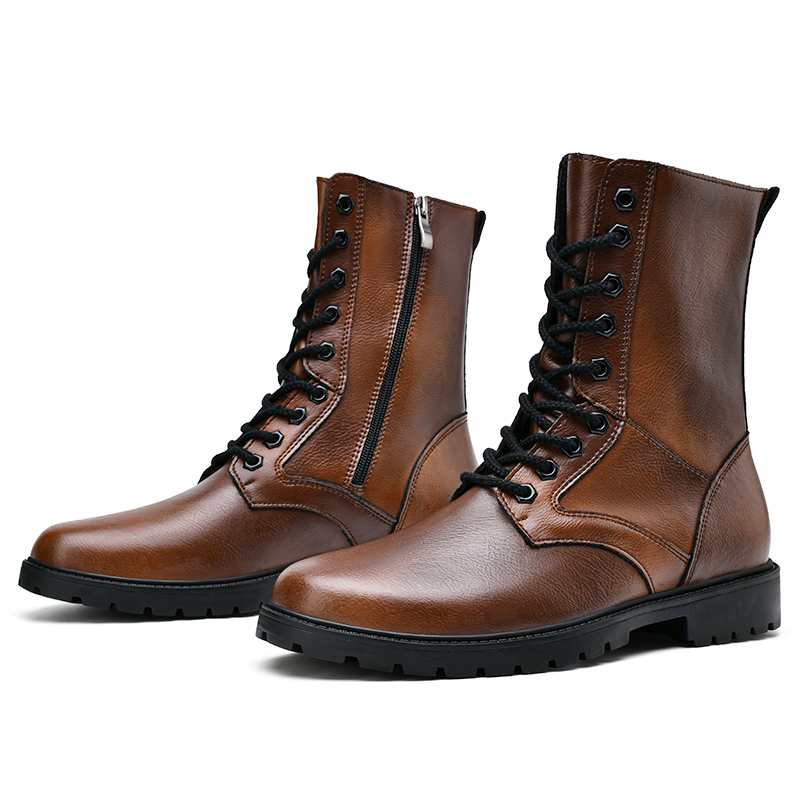 Bull Thunder Высокие ботинки Martin унисекс черные утепленные, цвет Black Insulated Shoes — фото 2