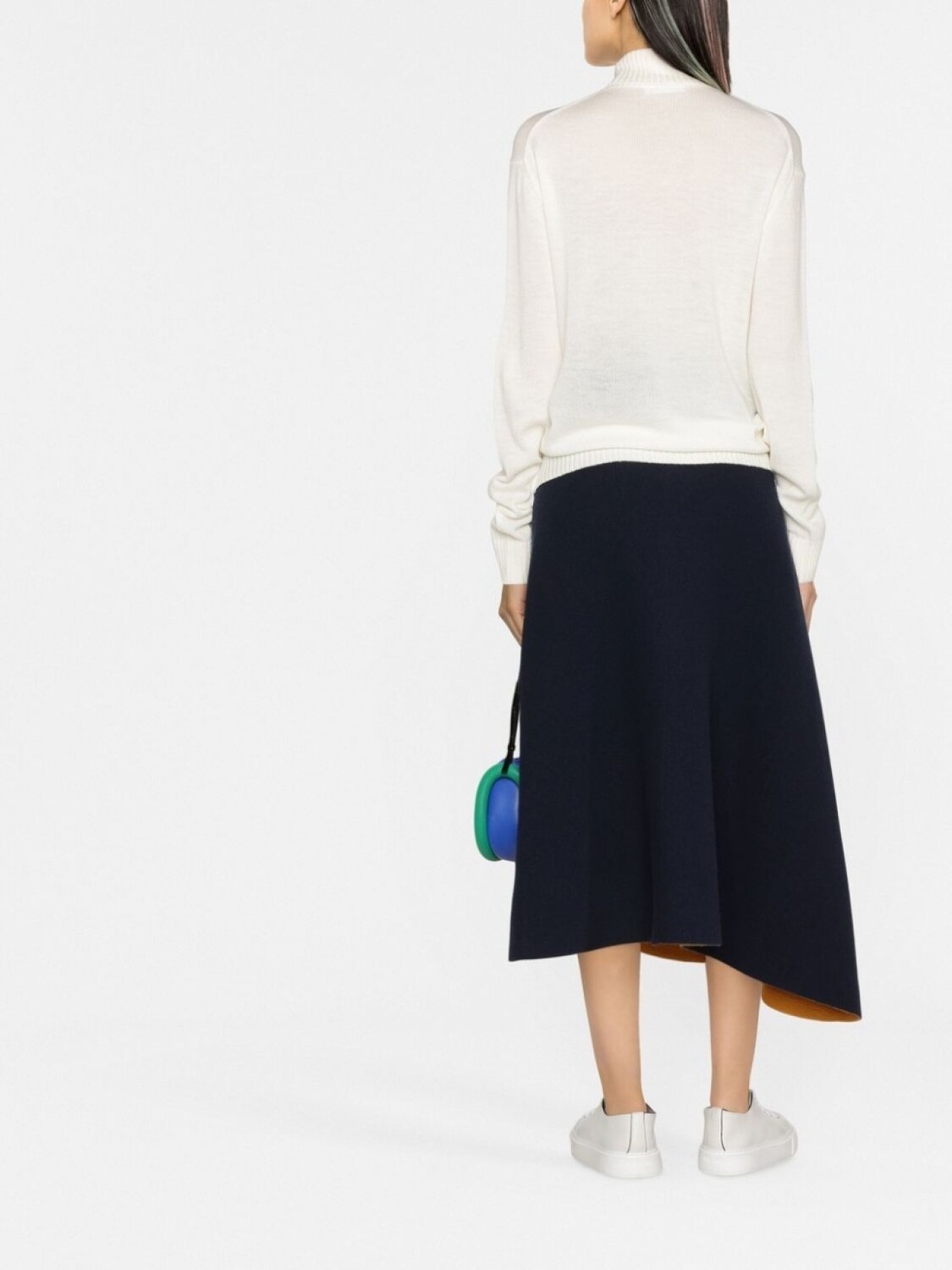 Jil Sander шерстяной джемпер с высоким воротником, нейтральный цвет — фото 3