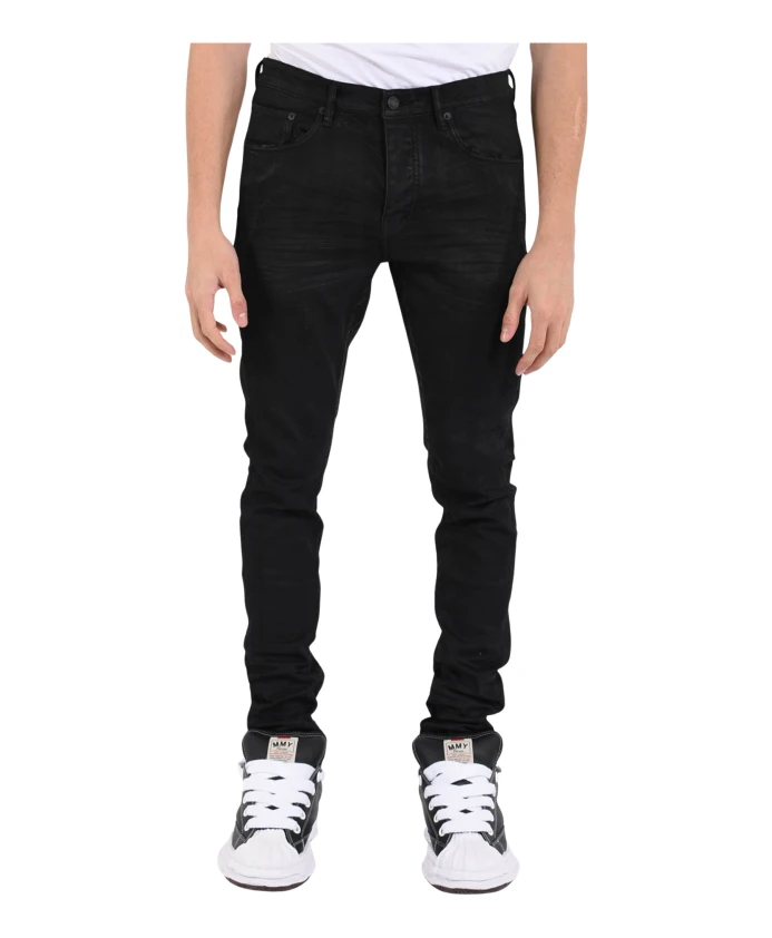 

Черные узкие джинсы из смолы 3/d Purple Brand, черный