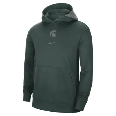 

Худи Nike College Dri-FIT Spotlight (Michigan State), цвет Pro Green/Dark Grey Heather/Dark Steel Grey